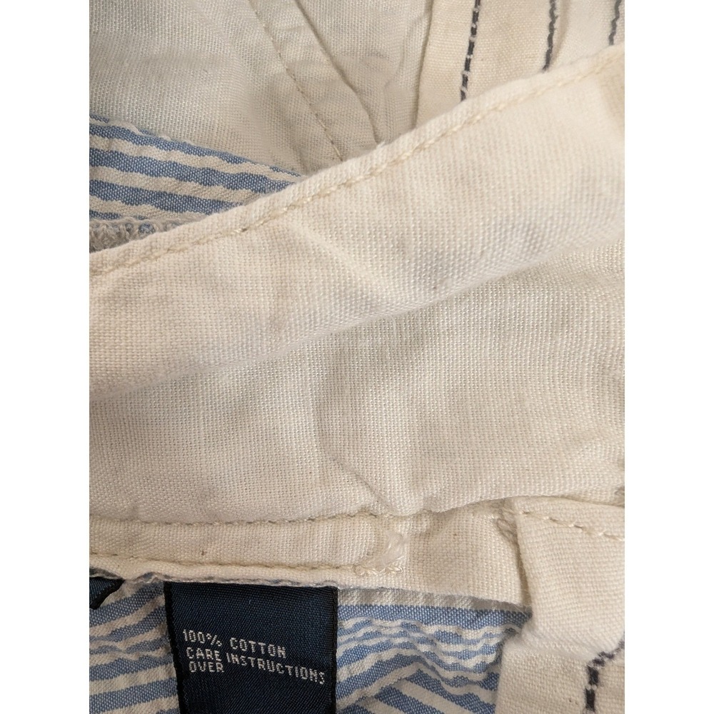 Polo Ralph Lauren Mens Seersucker Cargo Shorts Blue Striped Size 40 Inseam Loops - Picture 10 of 11